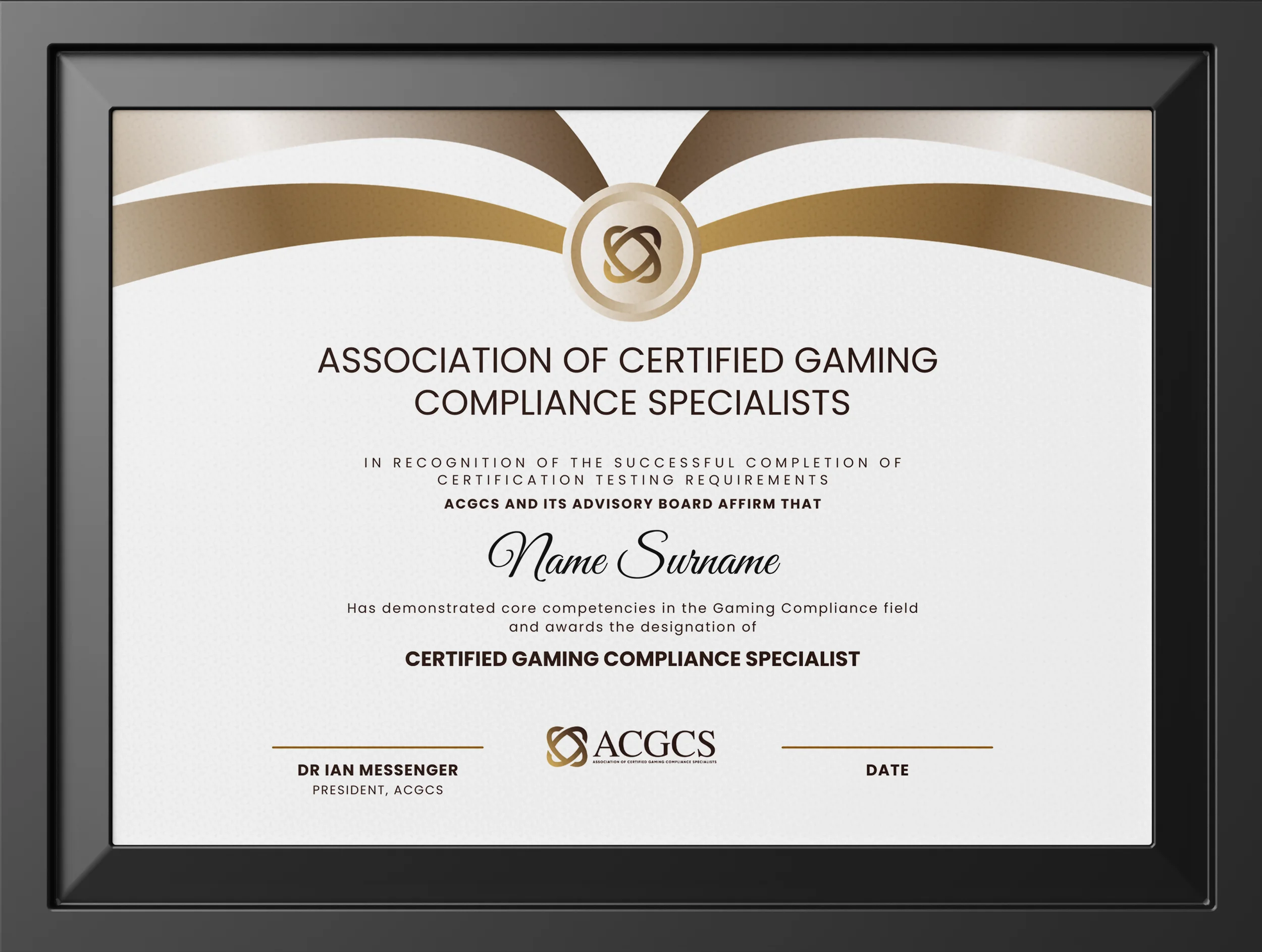 注册彩金博彩牌照证书